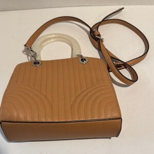 BCBGeneration Tan Mini Bag with Clear Handle